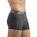 DAVID ARCHY Men's 4 Pack Ultra Soft Micro Modal Underwear Breathable Trunks with Fly (M, Black/Dark Gray)