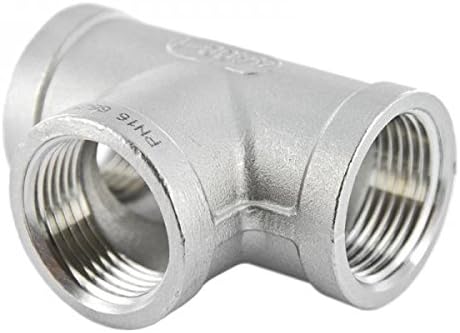 3-Way T-Piece Stainless Steel Threaded Female Fitting Pipe Interconnector