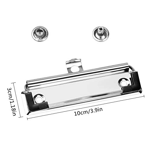 Meetory 10 Pack Mountable Clipboard Clips,Spring Loaded Surface Mount