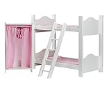 Cinderella USA Doll Bunk Bed with Ladder and Armoire