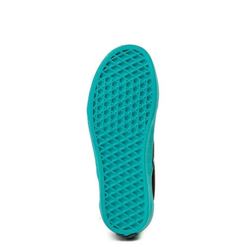 aqua black checkered vans