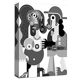 Canvas Wall Art Abstract Character Pictures Home Wall Decorations for Bedroom Living Room Paintings Canvas Prints Framed - 12x18 inches