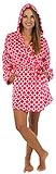 PajamaMania Women's Hooded Fleece Short Robe