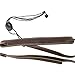 Walker & Williams U-74 Soft Dark Brown Leather Adjustable Hands-Free Ukulele Strap