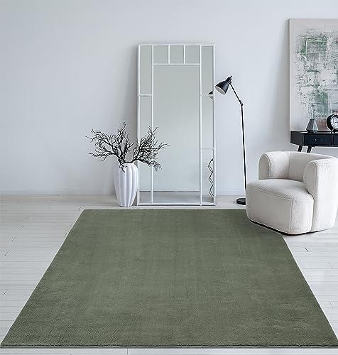 Mia´s Teppiche Taos – kuscheliger Kurzflor Teppich in Felloptik, super Soft & waschbar bis 30°C, mit Anti-Rutsch-Unterseite, Wohnzimmer & Schlafzimmer