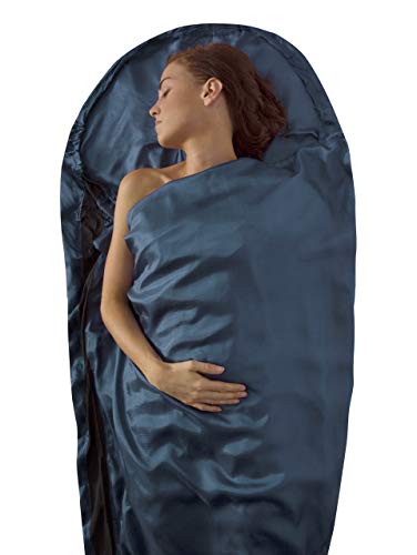Sea To Summit Unisex's Silk Stretch Panel Standard Rectangular Sleeping Bag Liner-Pacific Blue, 92 x 185 cm, cm