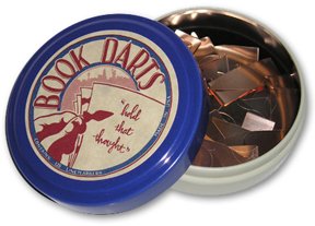 Book Darts Line Markers 125 Count Tin Mixed Metals