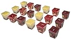 All2shop Scented Votive Candles - 18pcs - Decorative Home Aromatherapy Fragrance Set with 3 Different Scents Apple-Cinnamon Vanilla Strawberry