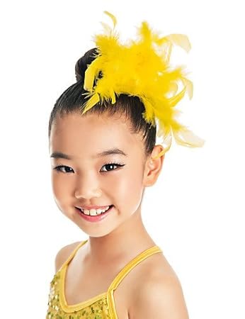 Qwg Performance Feather Ballet Dance Flower Headpiece For Kids