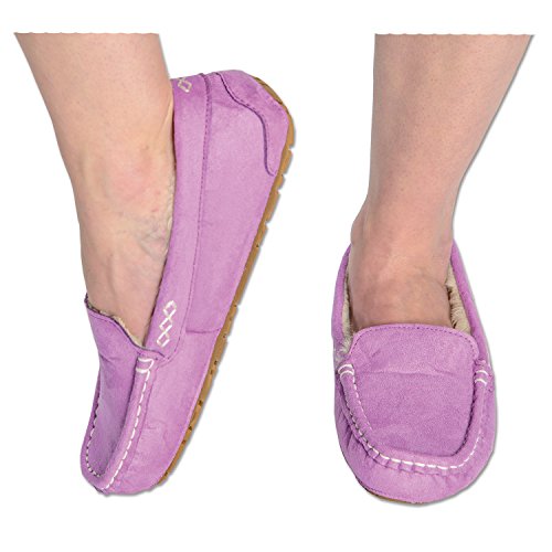 » Snoozies Womens Indoor Outdoor Sole Ultra Soft Lining Suede Moccasins