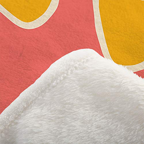 Mugod Papayas Throw Blanket Exotic Delicious Fruit Slice Black Dot Pink White Yellow Soft Cozy Fuzzy Warm Flannel Blankets Decorative for Baby Toddler Swaddle Pet Dog Cat 30x40 Inch