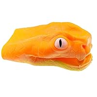 Wenjuan Halloween Viper Spoof Props Hand Antimask Gel Dolls Animal Hand Puppet Toy Silica Spoof for Baby Kids (Orange)