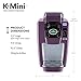 Keurig K15 Coffee Maker, Single Serve K-Cup Pod Coffee Brewer, 6 to 10 Oz. Brew Sizes, Black Plum