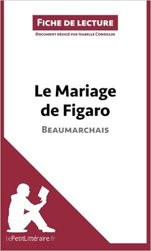 Le Mariage De Figaro De Beaumarchais Fiche De Lecture R Sum Complet Et Analyse D Taill E De L Oeuvre French Edition By Isabelle Consiglio 2014 09 19 Amazon Com Books