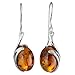 Sterling Silver and Baltic Honey Amber Earrings