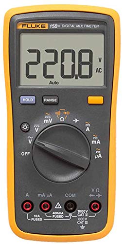 Whizzotech FLUKE 15B+ F15B+ Digital Multimeter Meter Auto Range AC DC Voltage Current (Fluke 15B+ Multimeter)