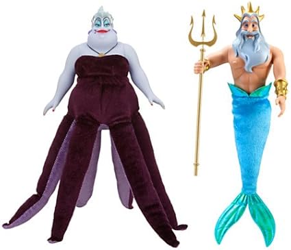 Amazon Disney Usディズニー公式 アリエル リトルマーメイドデラックスフィギュア人形セット 布のおもちゃ おもちゃ