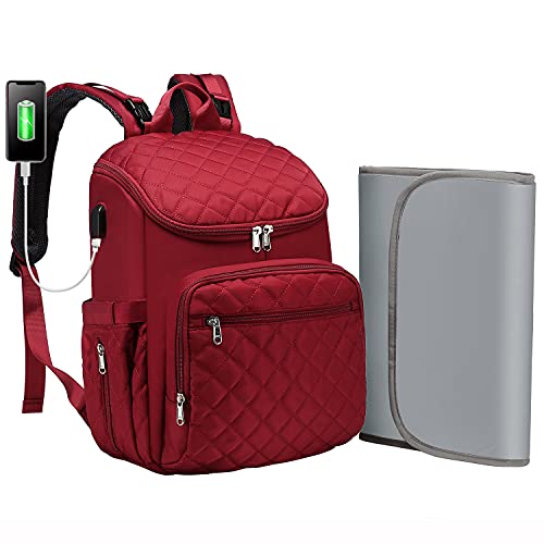 LOVEVOOK Diaper Bag Backpack, Multifunction Travel BackPack with Waterproof Portable Changing