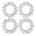 Kitsch Mega Spiral Hair Ties for Women - Waterproof Ponytail Holders | Stylish Phone Cord Hair Coils for Teens & Girls | Thick & Thin Hair, 4 Pc Clear