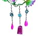 Bejeweled Display® Hummingbird & Flower w/Stained Glass Wind Chimes Bell