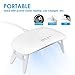 Mini Nail Dryer, Feagar Portable USB Nail Curing Lamp with 6 Durable LED Light, 45/60S 2 timer Setting for UV/LED Gel Based Polish, Acrylic Nail Manicure & Pedicure Tool, 5W, White