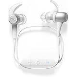 NuForce BE Sport3 Wireless Bluetooth in-Ear Headphones for Sports with aptX, AAC and 10h Battery Life, Water- and Sweat Resistant Earbud, Silver