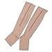 2-Pack Zipper Compression Socks for Men/Women with Open Toe, Knee High 20-30mmHg Compression Support Hose