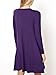 Women's Long Sleeve Pockets Casual Swing Plain T-shirt Dress A06_purple XL