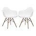 Poly and Bark Vortex Arm Chair, White, Set of 2