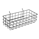 Pegboard Basket Size S, Black - Hooks to Any Peg