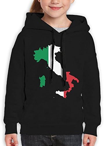 JJLS Italia Italy Italian Map Long Sleeve 3D Digital Print Pullover Hoodie Sweatshirt For Young Unisex Kid
