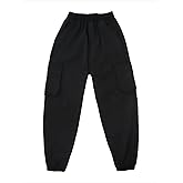 NKSDUYR Boys Cargo Jogger Pants, Elastic Waist Casual Sweatpants, Teenage Relaxed Pants with Pockets, School Casual Trousers