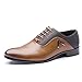 Rainlin Men's Classic Pointed Toe Lace up Dress Oxford Shoes Yellow US 9.5