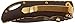 Elk Ridge - Outdoors Folding knife - 3.75-in Black Stainless Steel Blade, Gold and Black Aluminum Handle, Pocket Clip - EDEC, Hunting, Camping, Survival - ER-134