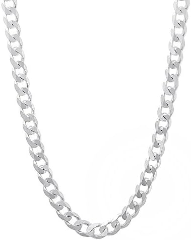 Peermont 925 Italian Sterling Silver Curb Chain - Strong & Durable - 3.5mm