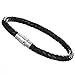 Areke Stainless Steel Braided Leather Cuff Bracelet for Mens Women,Rope Bangle Magnetic Clasp Wristband Set