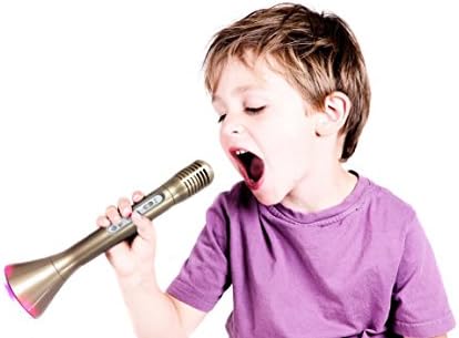 LNE Creative Gifts for Boys Bluetooth Speaker Wireless Karaoke Microphone Ideal Birthday gifts Present for Young Boys Teenagers with Premium Gift Packing - Gold