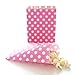 Hot Pink Bulk Wedding Favor Bags/Birthday Party Loot Goodie Bags (100 Pack) - Hot Pink Stripe, Chevron, Spanish Tile & Polka Dot Party Bags