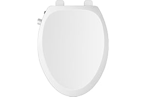 Jecatiy Non-Electric Bidet Toilet Seat with Self Cleaning Dual Nozzles, Elongated Bidet Toilet Seat with Quiet-Close, Fit Elongated Toilet, Rear and Feminine Wash, Easy Installation with Brass Inlet