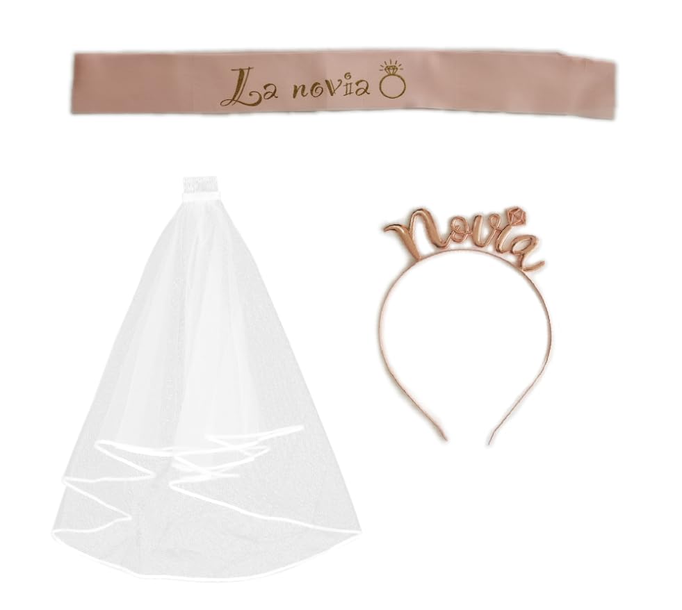 3pcs Bridal Shower Accessories Spanish Band Bride Friend