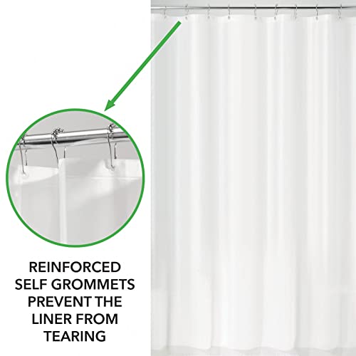 mDesign PEVA Shower Curtain Liner 72" x 72" Deluxe Water/Odor