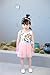 Niyage Little Girls Sleeveless Floral Princess Dress Tulle Tutu Sundress 4T Pink