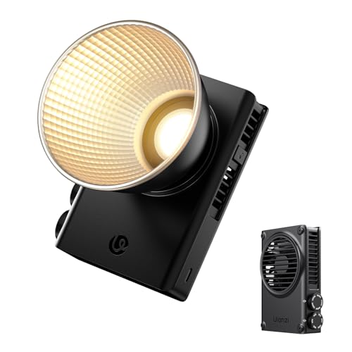 Ulanzi C01 100W COB Lights - PD 3.0 Powered, Led Video Light 2700K-6500K,14500Lx,CRI 96+, Knob Control, Compact & Lightweight (343g), Type-C Fast Charging,for Portrait/Studio Lights,Mini Bowens Mount