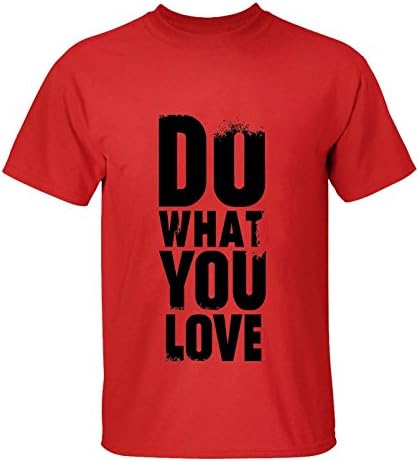 Yigenvren Mens Do What You Love Sentence T-Shirt S red