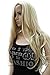 Kalyss 24 Inches Body Wavy Curly Blonde Highlights Synthetic Hair Wigs for Women Side Parting None Lace Front Natural Looking Heat Resistant Replacement Wig Cosplay Hairpiece