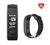 QIANXIANG Fitness Tracker,Sport Activity Tracker with Heart Rate/Sleep Monitor, Waterproof and Dustproof Bluetooth Smart Watch/Band/Bracelet with Calorie/Step Counter for Android & iOS Phones.