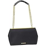 Love Moschino Women's Embossed Top Logo Flap Over Shoulder Handbag