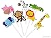 kapoklife Animal Party Banner with 28-Pack Cute Zoo Animal Cupcake Toppers Picks,Jungle Animals Cake Toppers for Kids Baby Shower Birthday Party Cake Decoration Supplies
