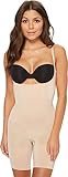 SPANX Women's Oncore Open-Bust Mid-Thigh Bodysuit Soft Nude Small