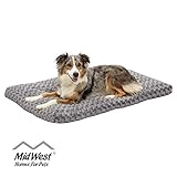 Plush Dog Bed | Ombre Swirl Dog Bed & Cat Bed | Gray 40L x 27W x 2.5H Inches for Large Dog Breeds